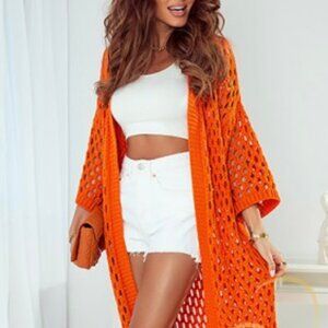 J&K ORANGE cover-up cardigan